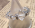 ハーキマーダイヤモンドと水晶のリング（指輪）